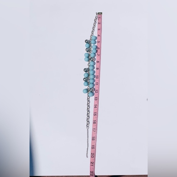 Blue Round Cluster Bubble Necklace - Picture 6 of 6